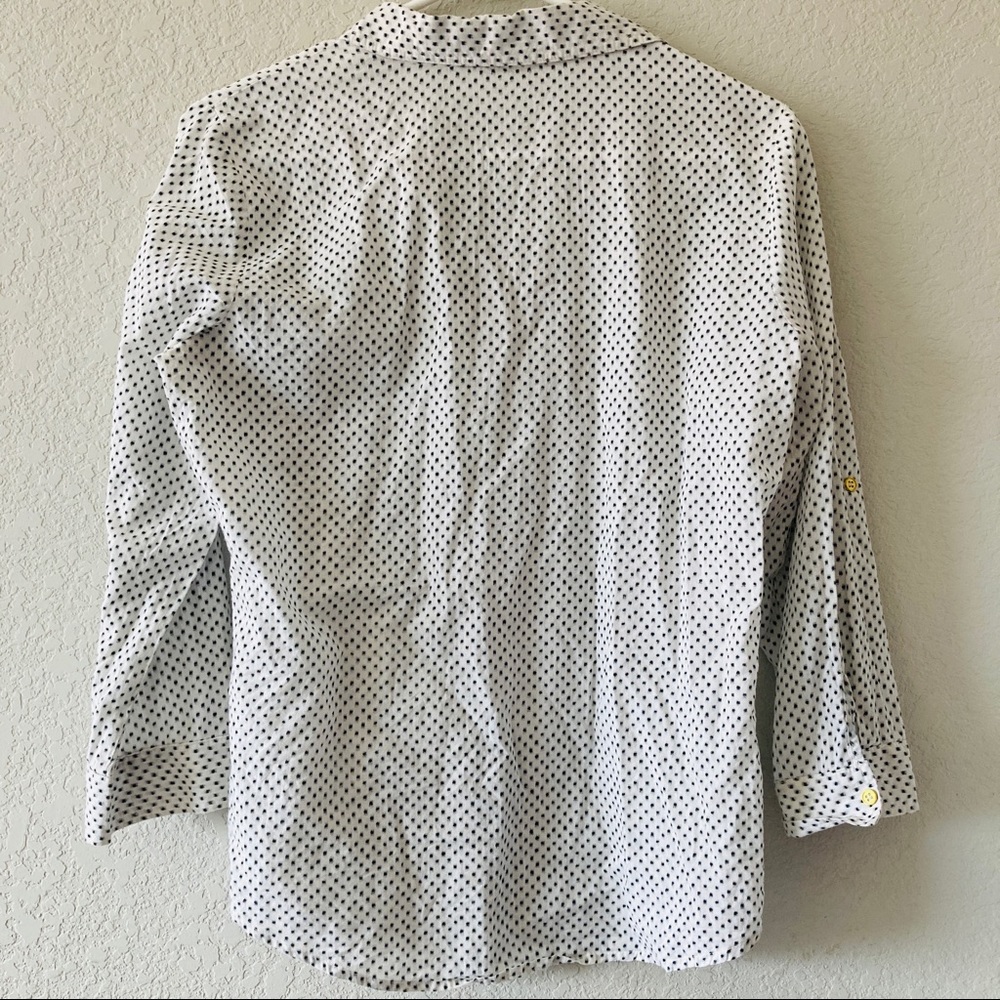 Hester & Orchard Polka Dot Cotton Button Down Shirt S - Picture 8 of 9